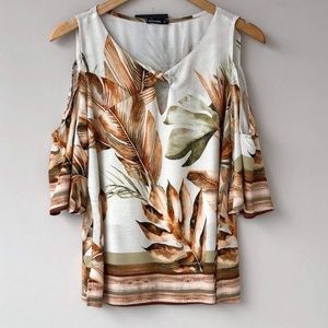 Beautiful Brazilian cold shoulder top. NWT